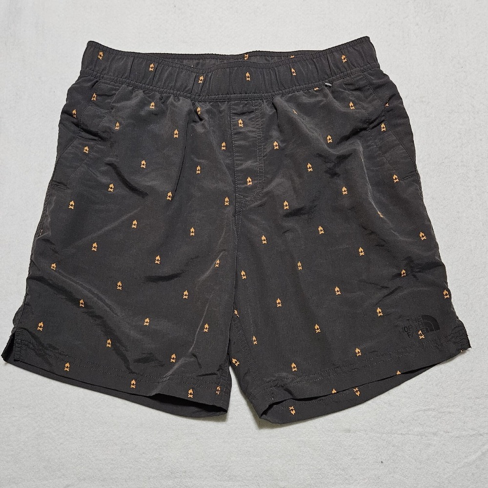 The North Face Men's Size S Class V Swim Trunks Mesh Liner Pockets Gray Campfire
